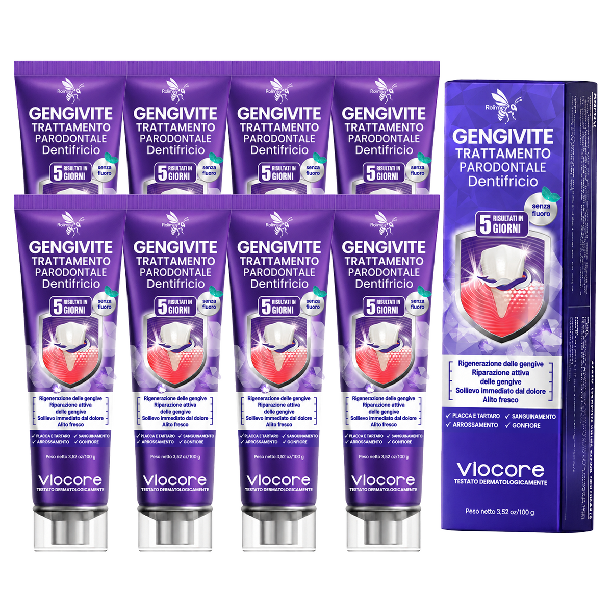 Rolimey® VioCore » Dentifricio al veleno d’api per gengivite e parodontite
