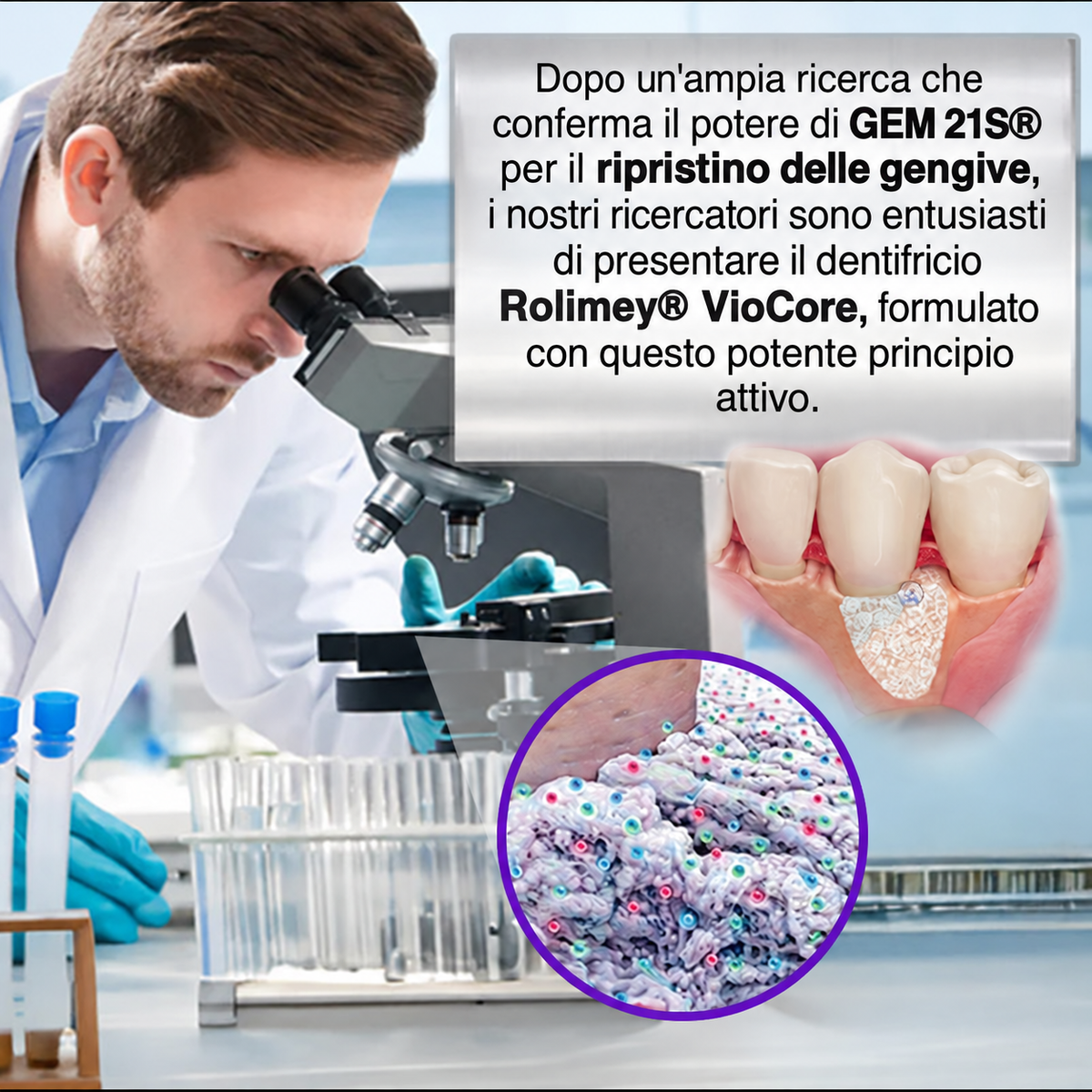 Rolimey® VioCore » Dentifricio al veleno d’api per gengivite e parodontite